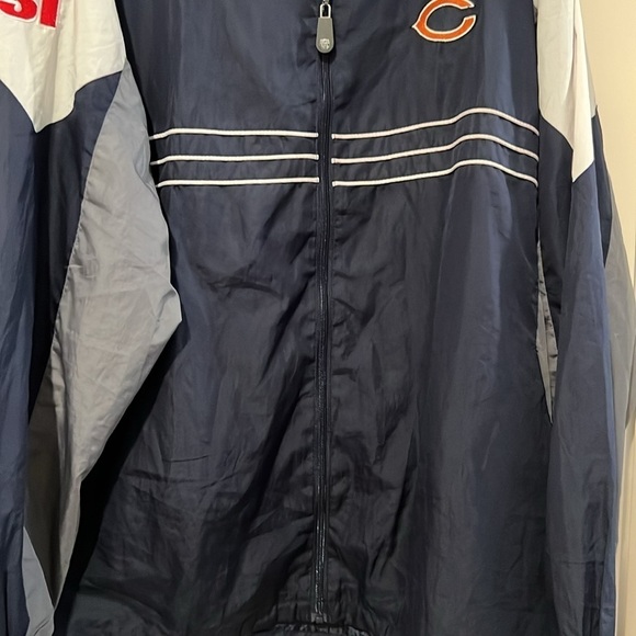 Chicago Bears Full Zip NFL Reebok Blue Windbreaker Jacket Size XL - Picture 5 of 12
